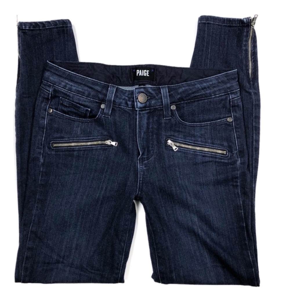 Paige • Jane Zip Crop Skinny Jeans in Abrielle